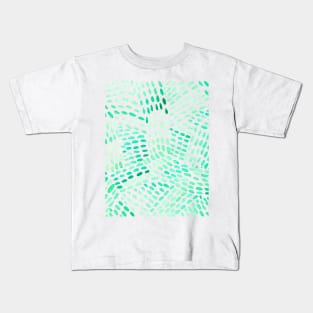 Watercolor dotted lines - mint green Kids T-Shirt